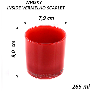 COPO WHISKY INSIDE VERMELHO SCARLET - 265 ml