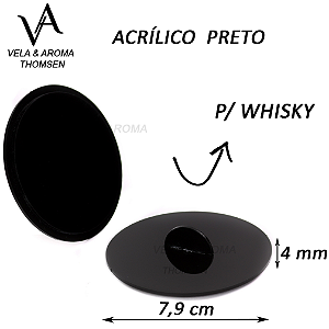 TAMPA WHISKY ACRILICO- PRETO BRILHANTE