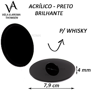TAMPA WHISKY ACRILICO- PRETO BRILHANTE