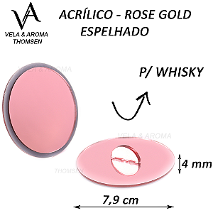 TAMPA WHISKY ACRILICO- ROSE GOLD ESPELHADO