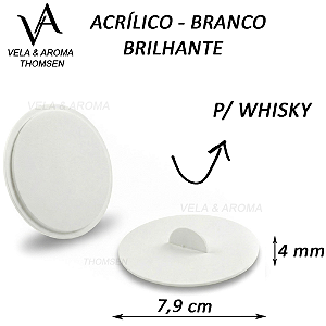 TAMPA WHISKY ACRILICO- BRANCO BRILHANTE