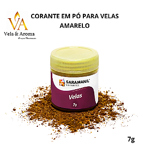CORANTE EM PÓ PARA VELAS - AMARELO 7g - SARAMANIL