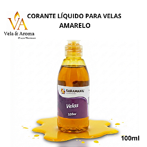 CORANTE LIQUIDO PARA VELAS - AMARELO 100ml - SARAMANIL