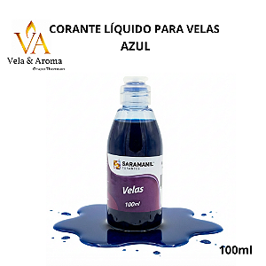 CORANTE LIQUIDO PARA VELAS - AZUL 100ml - SARAMANIL