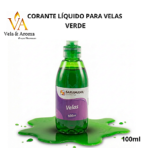CORANTE LIQUIDO PARA VELAS - VERDE 100ml - SARAMANIL