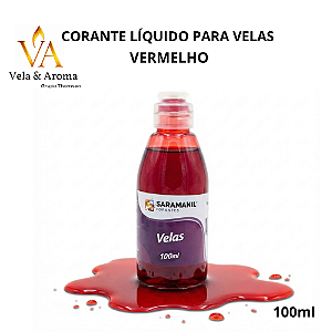 CORANTE LIQUIDO PARA VELAS - VERMELHO 100ml - SARAMANIL