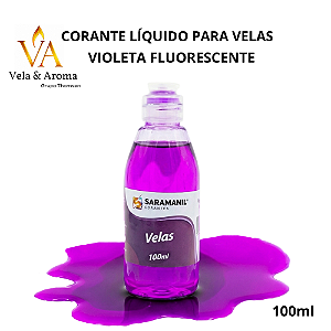 CORANTE LIQUIDO PARA VELAS - VIOLETA FLUORESCENTE 100ml - SARAMANIL