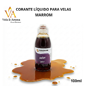 CORANTE LIQUIDO PARA VELAS - MARROM 100ml - SARAMANIL