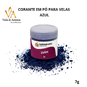 CORANTE EM PÓ PARA VELAS - AZUL  7g - SARAMANIL