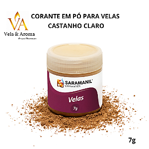 CORANTE EM PÓ PARA VELAS - CASTANHO CLARO 7g - SARAMANIL