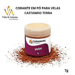 CORANTE EM PÓ PARA VELAS - CASTANHO TERRA  7g - SARAMANIL