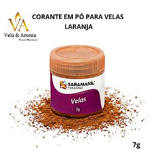 CORANTE EM PÓ PARA VELAS - LARANJA   7g - SARAMANIL