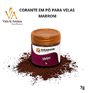 CORANTE EM PÓ PARA VELAS - MARROM   7g - SARAMANIL