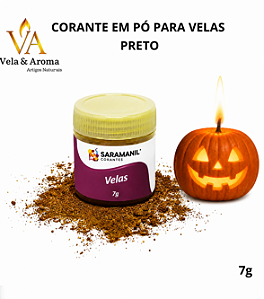 CORANTE EM PÓ PARA VELAS - PRETO 7g - SARAMANIL