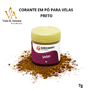 CORANTE EM PÓ PARA VELAS - PRETO 7g - SARAMANIL