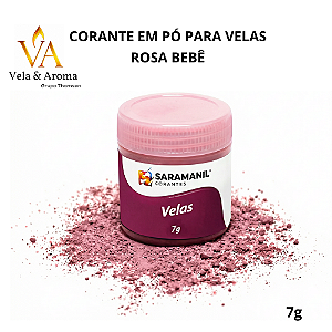 CORANTE EM PÓ PARA VELAS - ROSA BEBÊ  7g - SARAMANIL