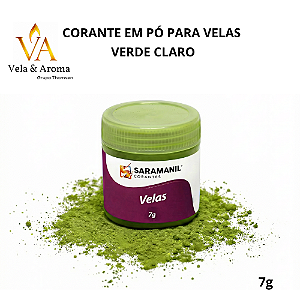 CORANTE EM PÓ PARA VELAS - VERDE CLARO  7g - SARAMANIL