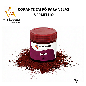CORANTE EM PÓ PARA VELAS - VERMELHO  7g - SARAMANIL
