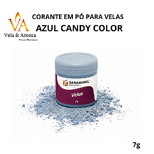 CORANTE EM PÓ CANDY COLOR PARA VELAS - AZUL  7g - SARAMANIL