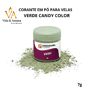 CORANTE EM PÓ CANDY COLOR PARA VELAS - VERDE  7g - SARAMANIL
