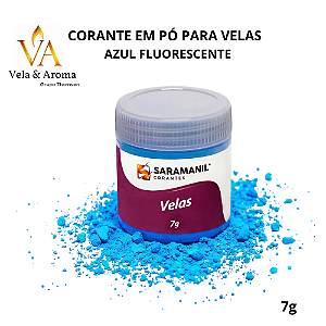 CORANTE EM PÓ PARA VELAS - AZUL FLUORESCENTE  7g - SARAMANIL