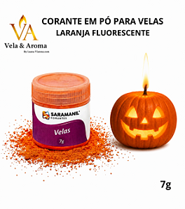 CORANTE EM PÓ PARA VELAS - LARANJA FLUORESCENTE 7g - SARAMANIL