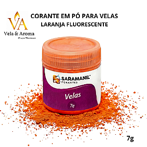 CORANTE EM PÓ PARA VELAS - LARANJA FLUORESCENTE   7g - SARAMANIL