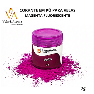 CORANTE EM PÓ PARA VELAS - MAGENTA FLUORESCENTE   7g - SARAMANIL