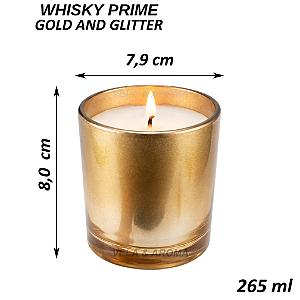 COPO WHISKY PRIME GOLD AND GLITTER - 265 ml