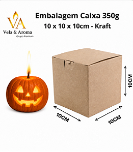 CAIXA PARA VELA 350g 10 x 10 x 10 cm - KRAFT