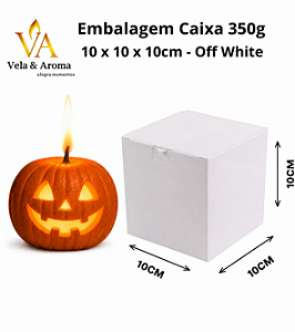 CAIXA PARA VELA 350g 10 x 10 x 10 cm - OFF WHITE