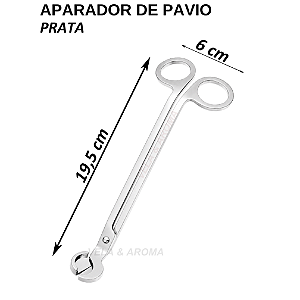 TESOURA APARADOR DE PAVIO - PRATA