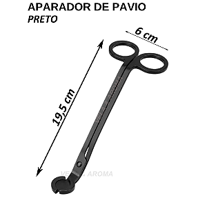 TESOURA APARADOR DE PAVIO - PRETO
