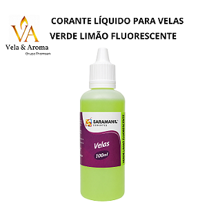CORANTE LIQUIDO PARA VELAS SARAMANIL - VERDE LIMÃO FLUORESCENTE