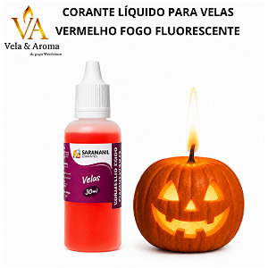 CORANTE LIQUIDO PARA VELAS SARAMANIL - VERMELHO FOGO FLUORESCENTE