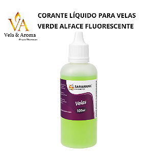 CORANTE LIQUIDO PARA VELAS SARAMANIL -  VERDE ALFACE FLUORESCENTE