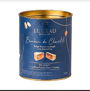 Luckau Bombom De Chocolate Belga Branco Zero 54% Amendoim