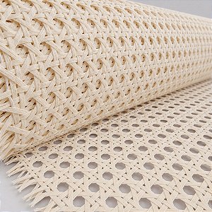 Palhinha Indiana Natural Sextavada de Algodão Rattan 50cm de largura