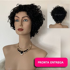 Wig Sheila - cabelo humano - preta