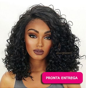 Lace Front Dalila - Repartição Livre 4x4 - 1B preto natural