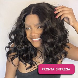 Lace Front Cindy - cor 2 castanho escuro - Repartição livre 13x3