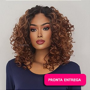 Lace Front Jana - mel com raiz escura