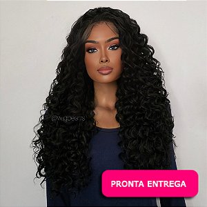 Lace Front Calista - Repartição livre 13x4 - cor 2 castanho escuro