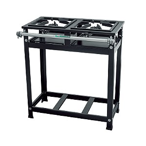 FOGÃO 02 BOCAS ALTA PRESSÃO CRISTAL AÇO