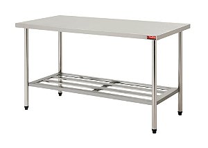 MESA TODA INOX C/ GRADE 1,00m