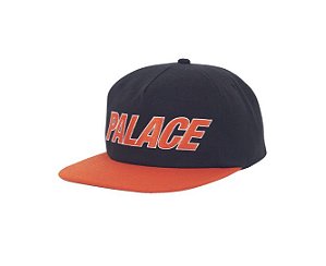 Boné 5-Panel Palace Font - Black/Orange