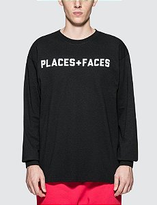 Long Sleeve Places+Faces - Black