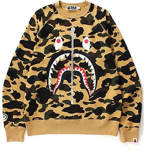 Moletom Bape 1ST Camo Shark Crewneck Mens