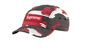 Boné 5-Panel Supreme Layered Camp Camo - Red