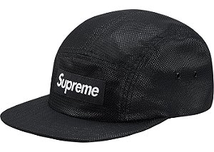 Boné 6-Panel Supreme Bonded Mesh Camp - Black